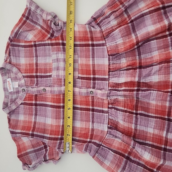 Cat And Jack Purple Plaid Dress Large 10 12 - Picture 7 of 7